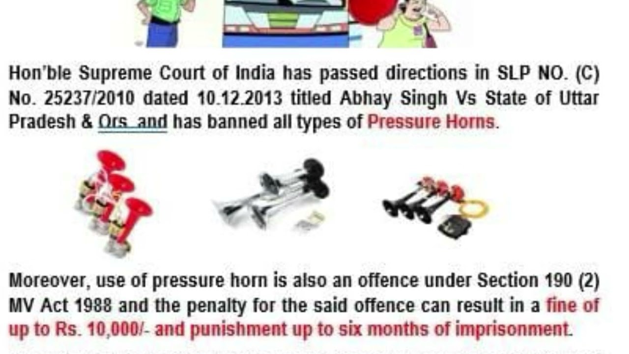 As per Supreme Court directions, J&K traffic police to act tough against use of any pressure horn