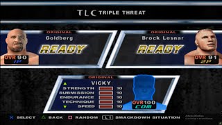 Wwe smackdown Triple threat TLC match