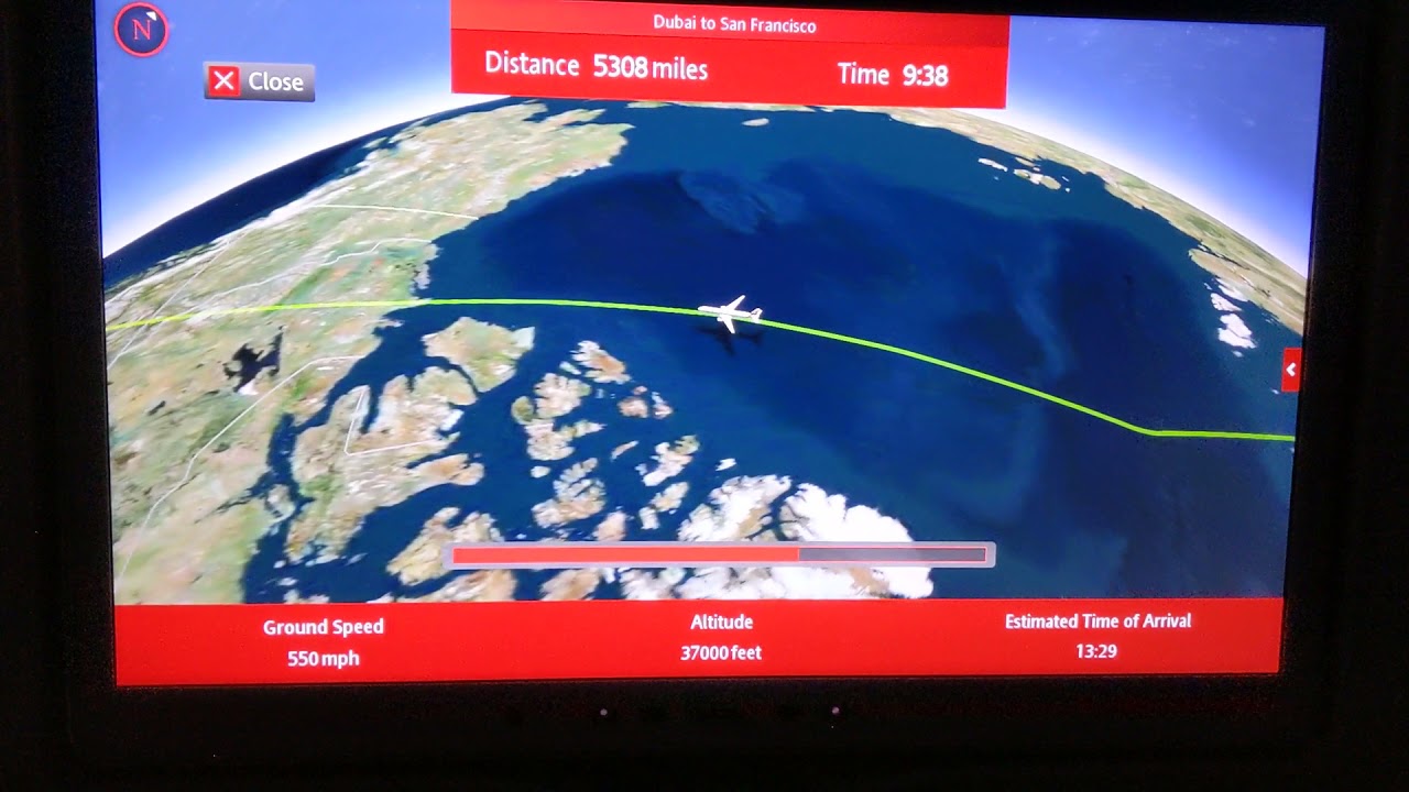 emirates-ek255-dxb-sfo-route-map-3d-youtube