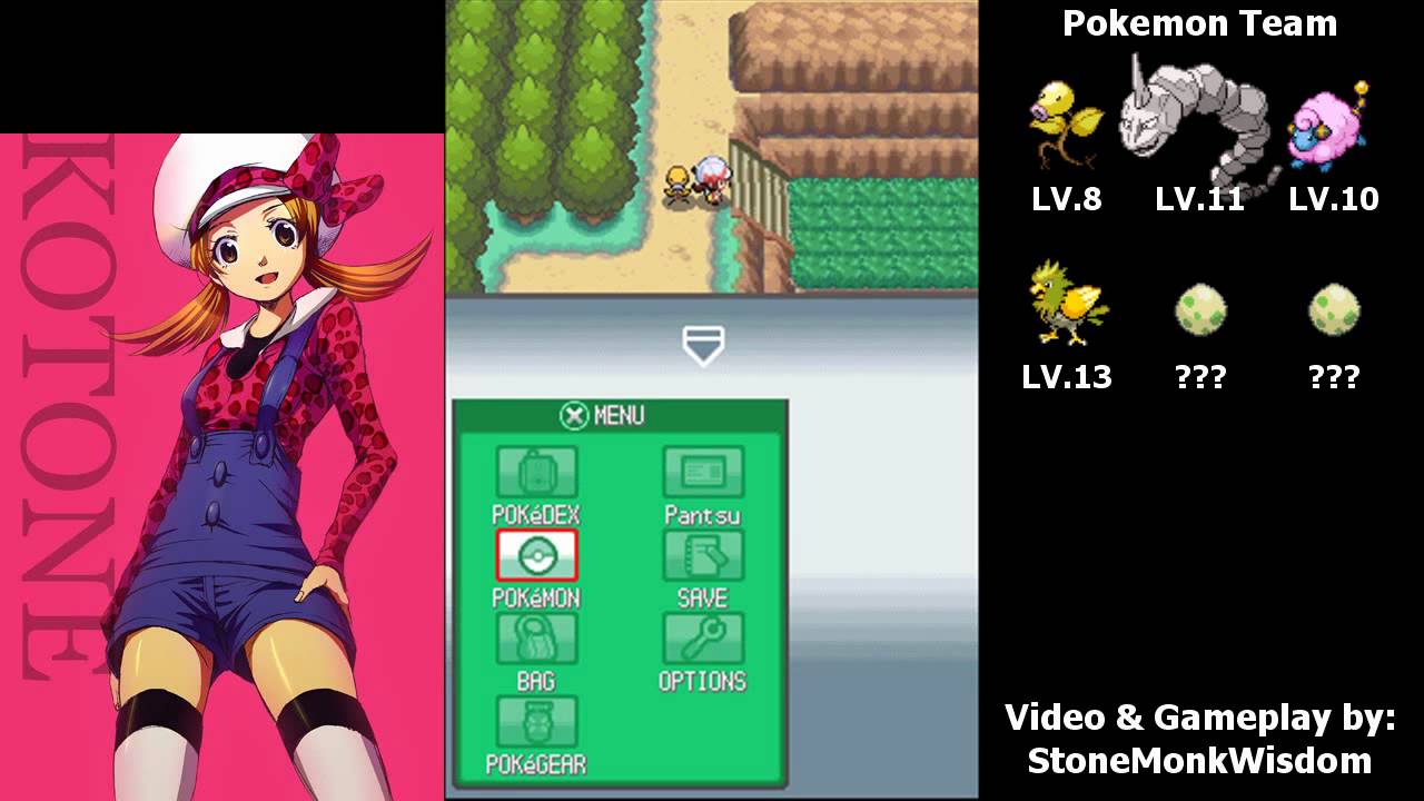 05 (ENG) Pokemon Heart Gold Playthrough [Girl] part 4: Route 32 & Union  Cave 