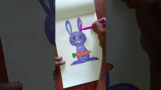 RMKY LESSONS is live! RABBIT simple and easy drawing with colours #drawing 