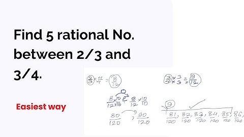 Find 5 rational numbers between 2/3 and 3/4.