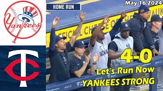 New York Yankees vs. Twins Game Highlights , May 16 2024 | MLB Season 2024