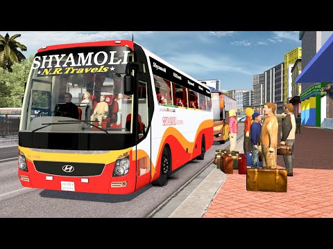 শ্যামলী এনআর ঢাকা থেকে বেনাপোল হুন্ডাই বাসে  SHYAMOLI NR TRAVELS FROM DHAKA TO BENAPOLE HYUNDAI BUS