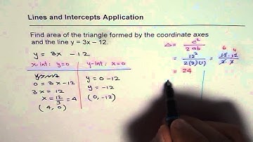 03 Area of Triangle Formed by Line and Coordinates