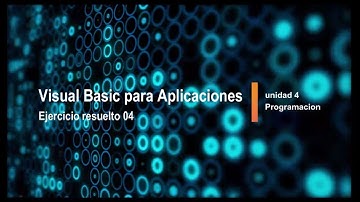 ejercicio 04 resuelto con estructuras secuenciales en VBA