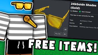 ROBLOX ALL 24 GOLDEN MICROPHONE LOCATIONS! (24KGOLDN FREE ITEMS EVENT)