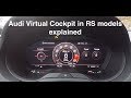 Audi Virtual Cockpit in RS models explained