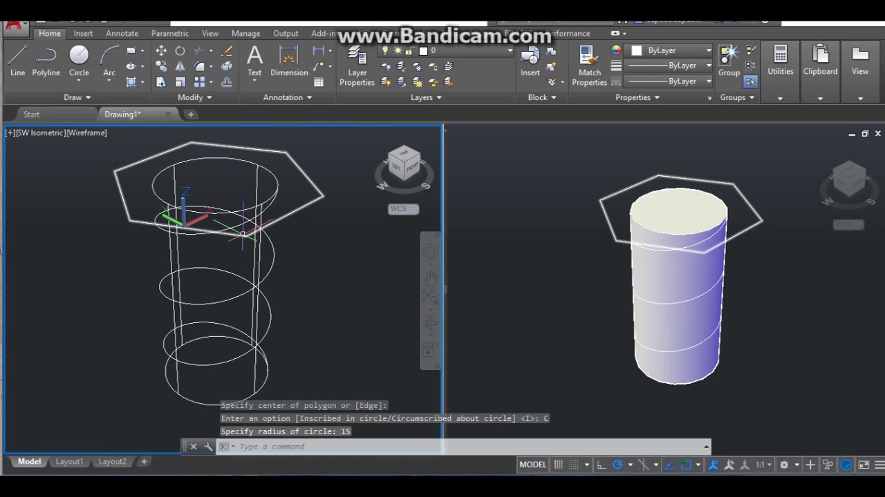 Tutorial Membuat Gambar Baut 3D Di Autocad 2017 YouTube