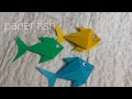 How to make paper fish/origami fish/easy paper craft/shimu craft and art