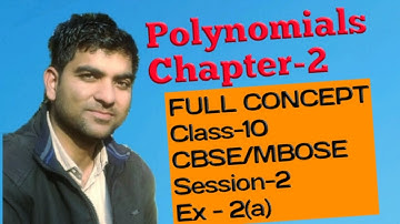 Polynomials chapter 2 Ex.2 (a) class10 MBOSE/CBSE