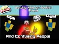 Buying kills on duelist arena to turn map red and see peoples reactions  slap battles roblox