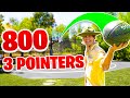 800 CRAZY Basketball 3 POINTERS FOR 800K SUBSCRIBERS