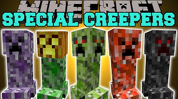 Minecraft: SPECIAL CREEPERS (4 FACED CREEPER, JUMPING CREEPER, BABY CREEPER, & MORE!) Mod Showcase