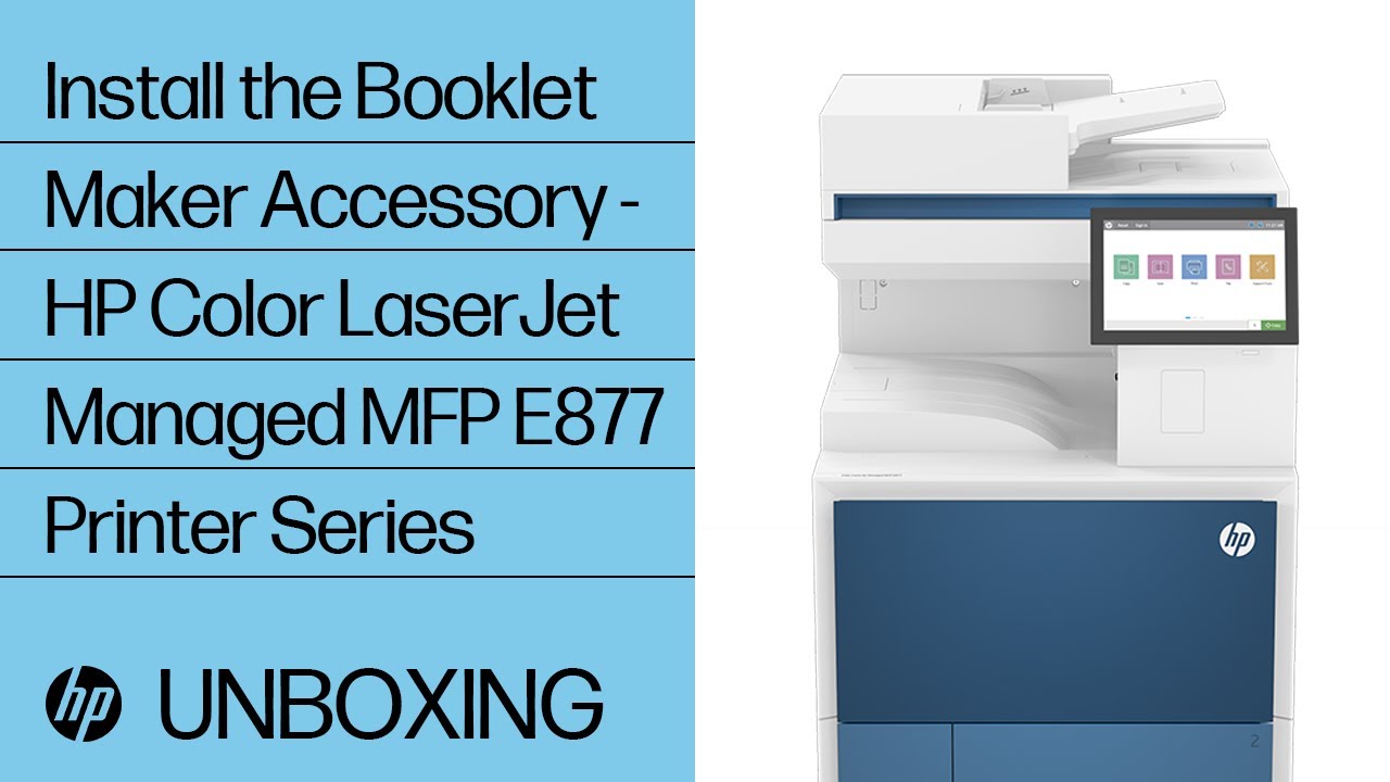 Install Booklet Maker Accessory - HP Color LaserJet Managed MFP E877 Printers