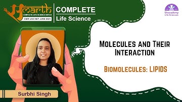 Molecules and Their Interaction | Biomolecules: LIPIDS | CSIR Life Science 2021