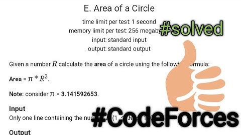 E. Area of a Circle