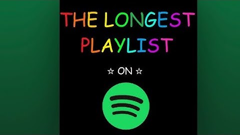 LONGEST SPOTIFY PLAYLIST EVER!600+ HRS