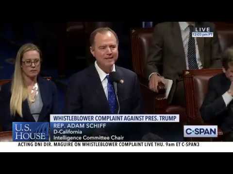 Rep. Schiff: If the Subject of Whistleblower Complaint Can Delay Disclosure, Our System Is Broken Rep. Schiff: If the Subject of Whistleblower Complaint Can Delay Disclosure, Our System Is Broken