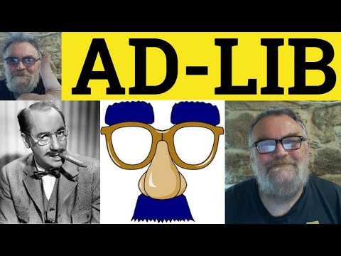 🔵 Ad Lib - Latin In English- ESL British English Pronunciation