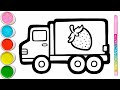 how to draw a truck for kids/learn to draw /bolalar uchun yuk mashinasi rasmini chizish