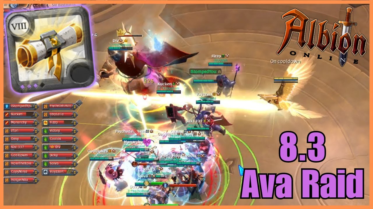 Full 8.3 Avalonian Dungeon Raid (Lightcaller DPS) Albion Online EU YouTube