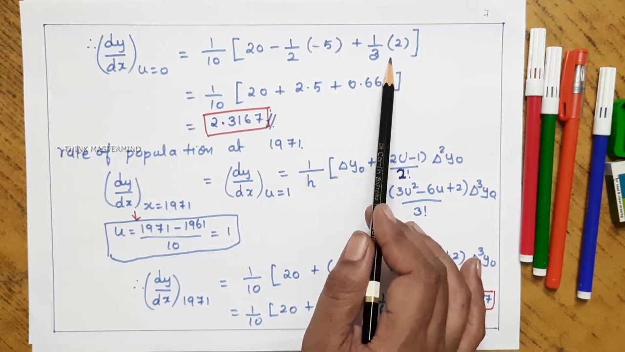 Newtons forward and backward formula for equal intervals youtube