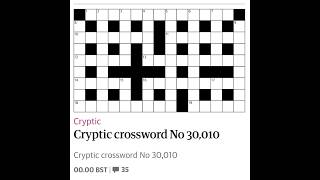 The Guardian Cryptic Crossword No. 30,010 - 19/05/2026
