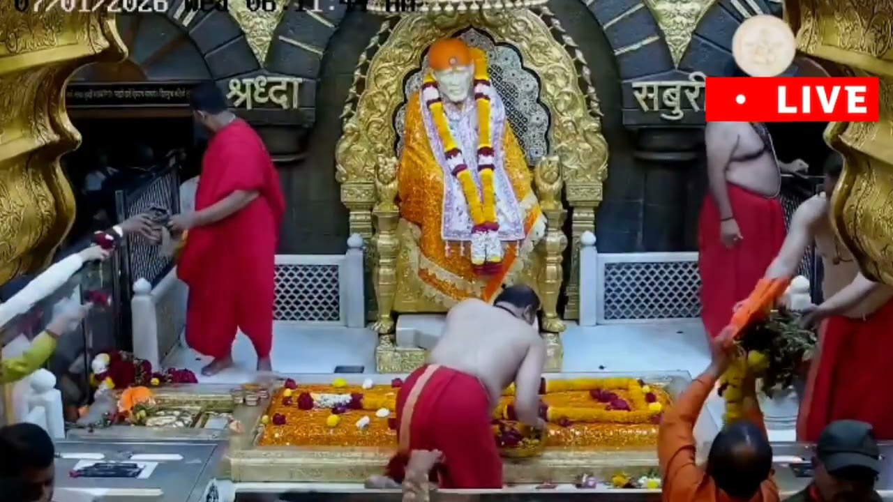 श्री साई बाबा मंगल स्नान एवं आरती दर्शन ll LIVE DARSHAN SHIRDI ll 07 JANUARY 26 