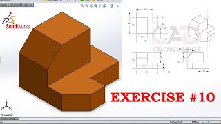 SolidWorks Tutorial for beginners Exercise 10 | Practice Exercise 10 | Solidwork Net Worth