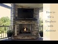 How to tile an outdoor fireplace with airstone