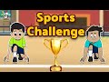 Sports challenge  olympic games  english moral stories  english animated  english cartoon