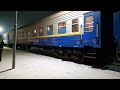 Тепловоз ТЭП33А-0030 со скорый поездом #21 "Семей-Кызылорда" прибывает на станцию Аягоз