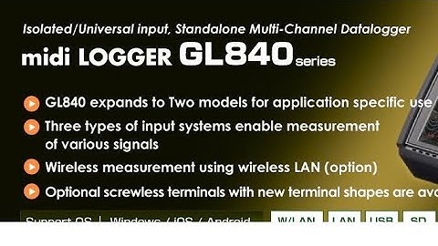 GL840 Basic operation Data logger.