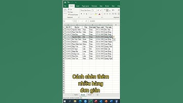 #excel #short #cách chèn thêm nhiều hàng trong Excel