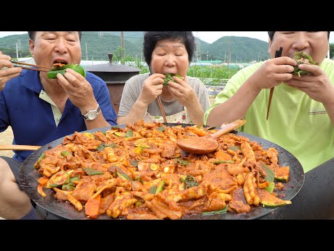 (Stir-fried Spicy Pork with <strong>Squid</strong>) 요리&amp;amp;먹방!! - Mukbang eating <strong>show</strong>