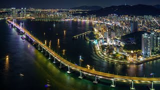 4K 타임랩스 부산 _ 부산 요트투어. 광안대교 야경. Busan Yacth Tour Timelapse. Busan Timelapse. Korea