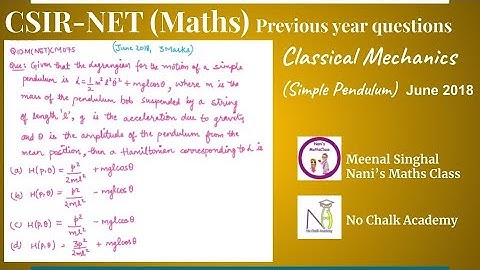 Classical Mechanics (Hamiltonian formulation), CSIR UGC NET Question, June 2018 (Q.ID.M(NET)CM07S)