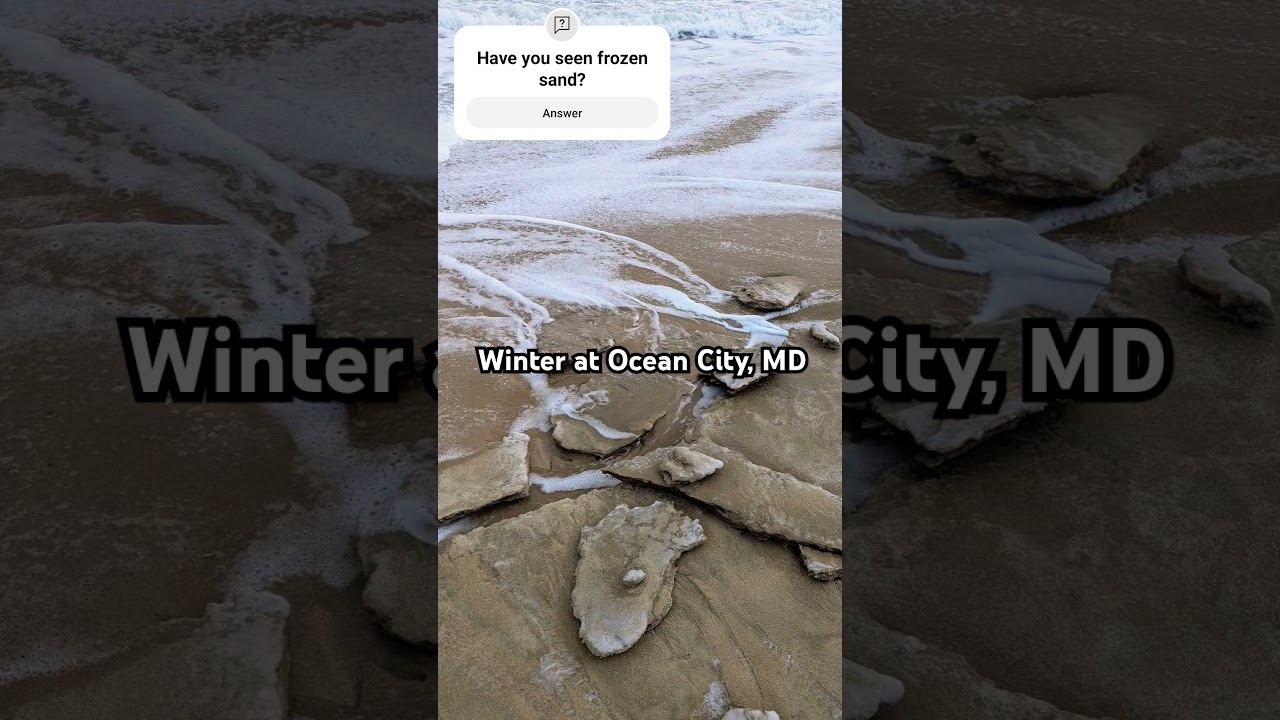 Frozen Sand, It's Cold. 