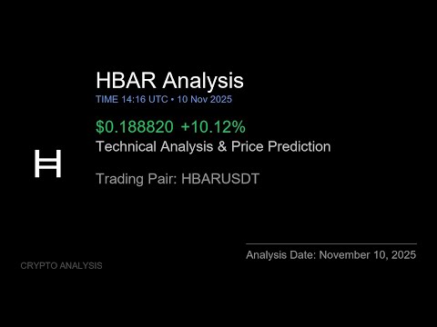 HBAR (HBARUSDT) Technical Analysis - Price Prediction & Buy or Sell November 10, 2025