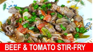 Beef and tomato stir-fry - easy Chinese recipe with great taste