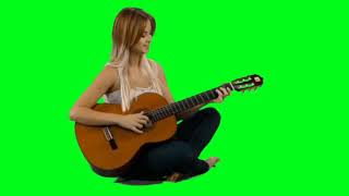 Green Screen || girl guitar