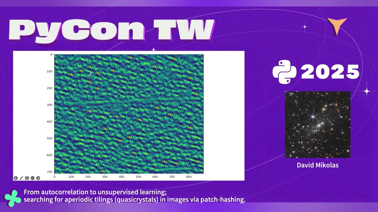 From autocorrelation to unsupervised learning; searching for aperiodic tilings - PyCon Taiwan 2025 縮圖