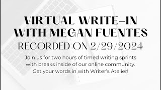 Virtual Write-in with Megan Fuentes