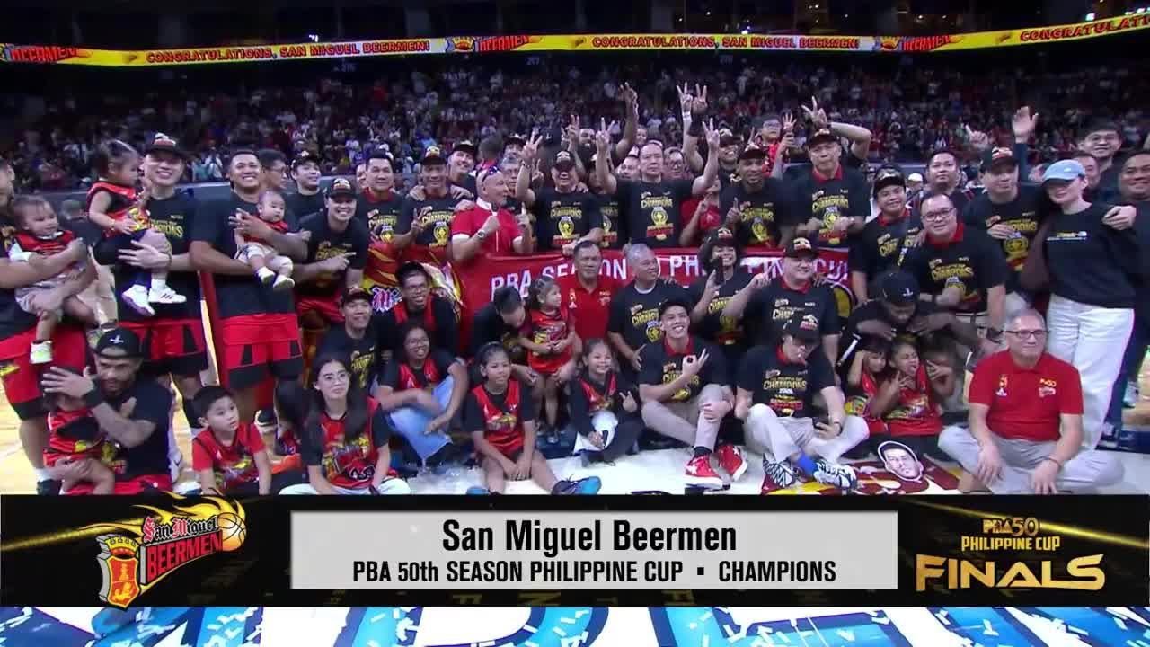 San Miguel Beermen awarding ceremony | PBA Season 50 Philippine Cup