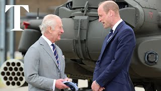 King hands over military role to Prince William