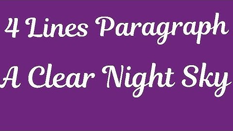 Activity-4 of model activity task of class V // A Clear Night Sky // Writing// Paragraph