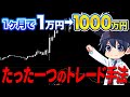 1つの手法だけで1か月で1.5万円を1000万円まで増やすトレード手法