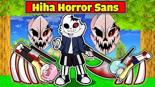 HIHA CHẾ TẠO THÀNH CÔNG BỘ GIÁP HORROR SANS CỰC MẠNH TRONG MINECRAFT*HIHA HORROR SANS 😎👹💀