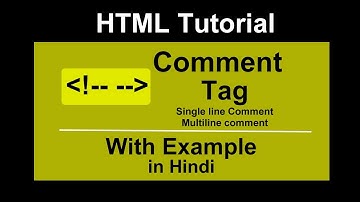 comment tag in html in hindi | Comment tag HTML Tutorial